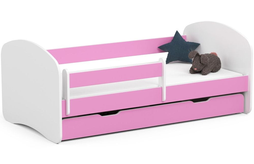 Akord Detská posteľ SMILE 160x80 cm ružová